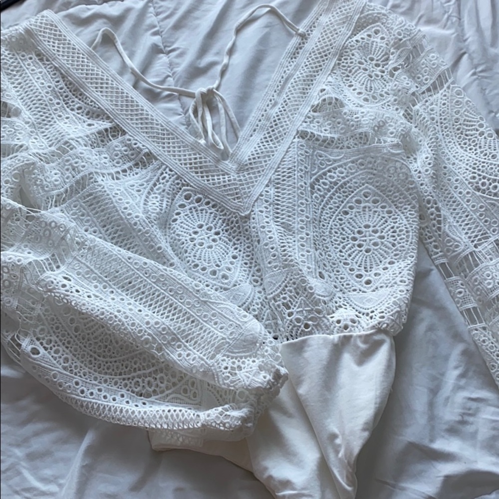 White net bodysuit